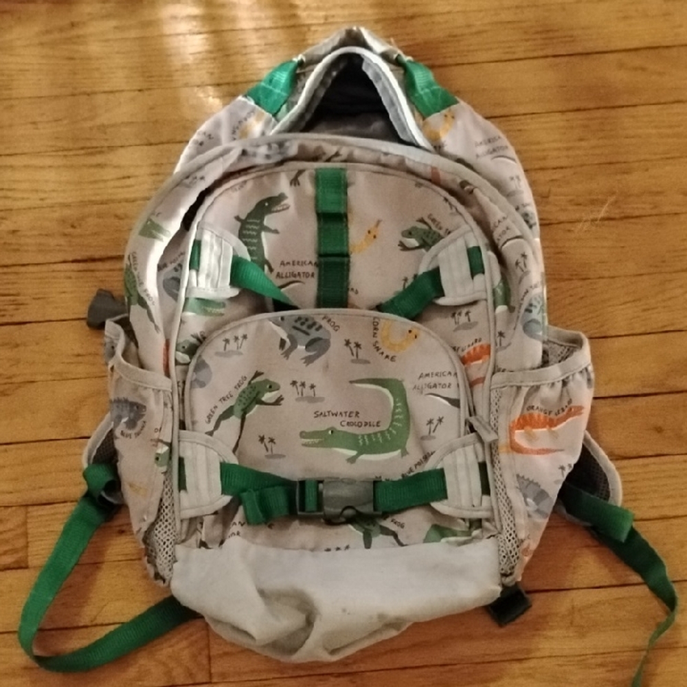 Kids Green Alligator Print Backpack - Pottery Barn Kids